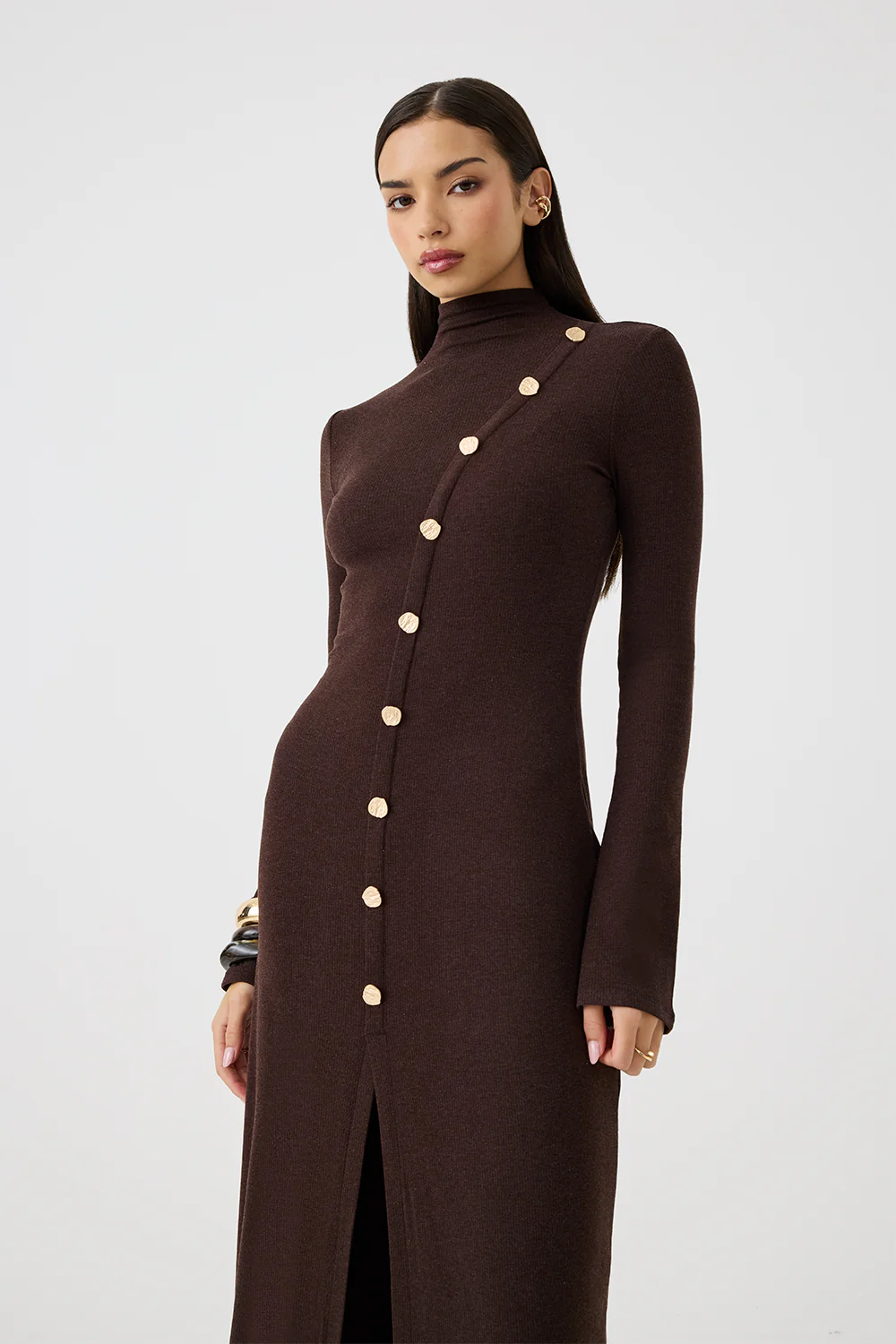 Diagonal Button Dress - Image 8