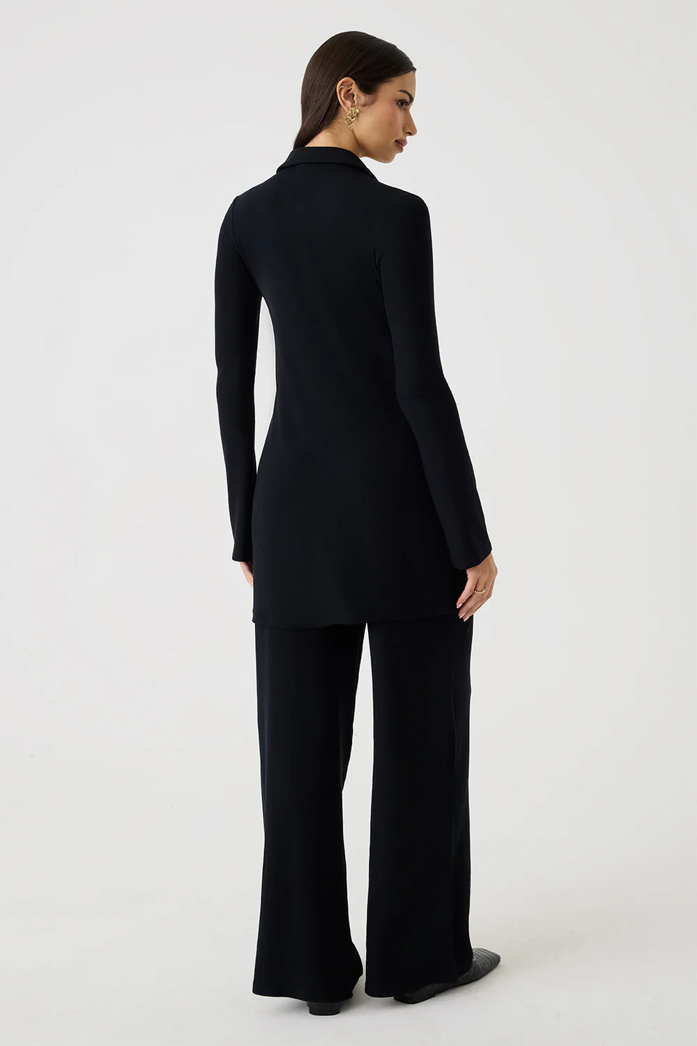 Ribbed Collar Top - Image 4