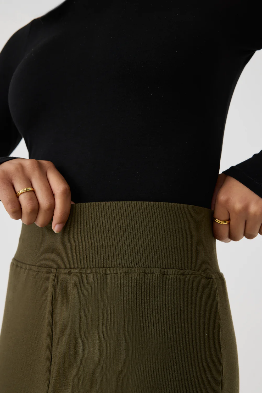 Wide Leg Ribbed Co-ord Trouser - Image 10