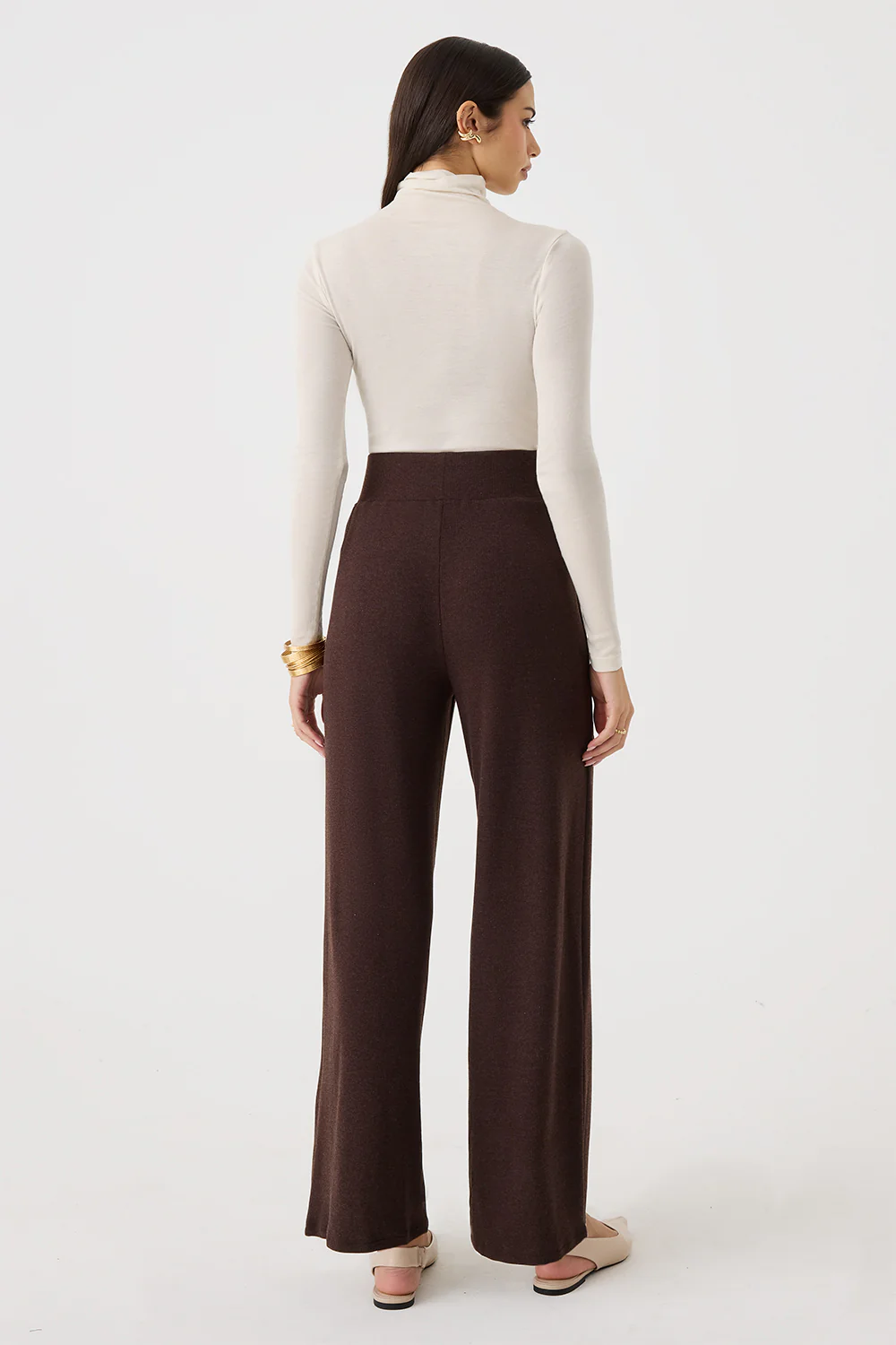 Wide Leg Ribbed Co-ord Trouser - Image 3