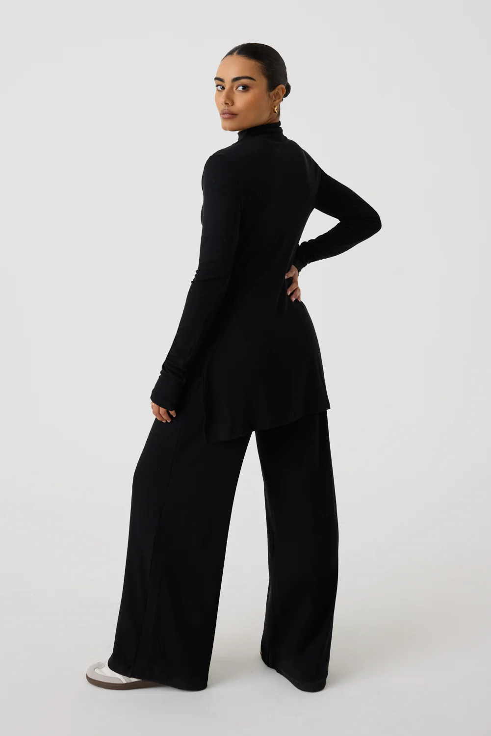 Wide Leg Ribbed Co-ord Trouser - Image 6